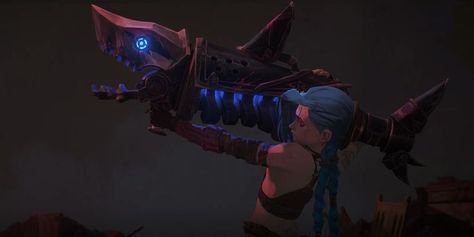 jinx league of legends arcane League Of Legends Universe, Rocket Art, Jinx League Of Legends, Comic Book Style, Cosplay Diy, Shark Tank, Microsoft Windows, Blue Aesthetic, Movie Scenes