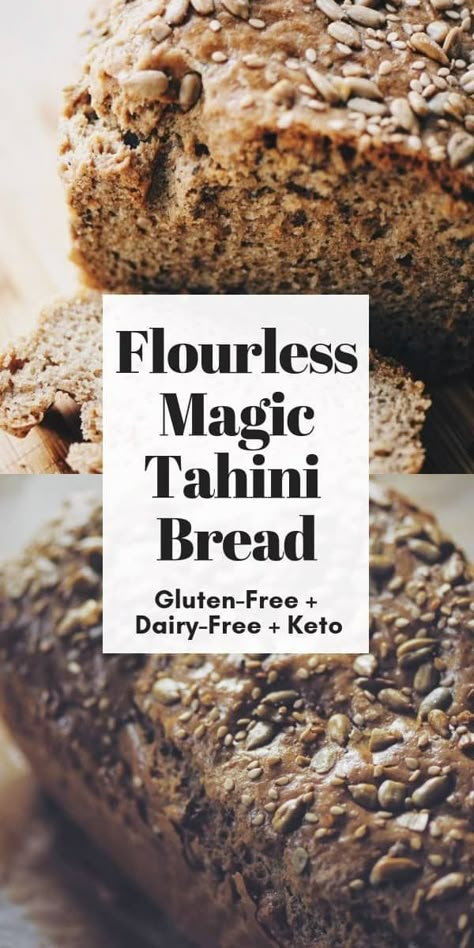 Tahini Bread, Flourless Bread, Keto Flour, Bread Gluten Free, Bread Keto, Pain Sans Gluten, Sugar Free Diet, Seed Bread, Usa Food