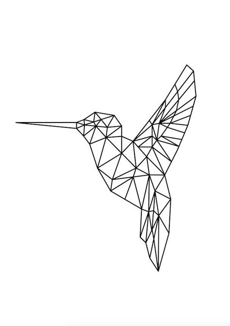 Geometric hummingbird– Hustle Living Geometric Hummingbird Tattoo, Hummingbird Drawing, Geometric Art Animal, Animals Tattoo, Geometric Origami, Poly Art, Geometric Design Art, Geometric Drawing, Hummingbird Tattoo