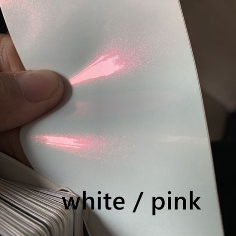 White Car Pink Accents, Pink Window Tint Car, Sparkly Car Wrap, Pearl Wrap Car, Pearl Pink Car Wrap, White And Pink Car, Pink Wrapped Car, Pearl Car Wrap, Car Wrap Colors