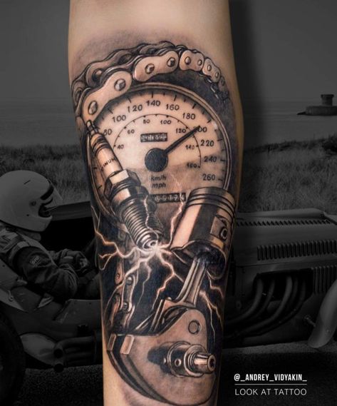 Mechanical Arm Tattoo, Piston Tattoo, Polka Tattoo Designs, Engine Tattoo, Gear Tattoo, Harley Tattoos, Trash Polka Tattoo Designs, Trash Polka Tattoos, Pocket Watch Tattoos