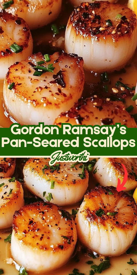 Pan-seared scallops might sound fancy, but they’re surprisingly simple to make at home. Inspired by Gordon Ramsay’s technique, this recipe brings you perfectly golden, buttery scallops with a tender center. Pair them with a vibrant sauce or serve them over a light salad, and you’ve got a dish that’s elegant enough for a dinner party but easy enough for a weeknight treat. Fresh Scallop Recipes, How To Cook Scallops In Pan, Recipes With Scallops, Fancy Dinner Recipes Fine Dining, Asian Scallops, Sea Scallop Recipes, Scallops Dinner Ideas, Scallop Recipes Baked, Best Scallop Recipe