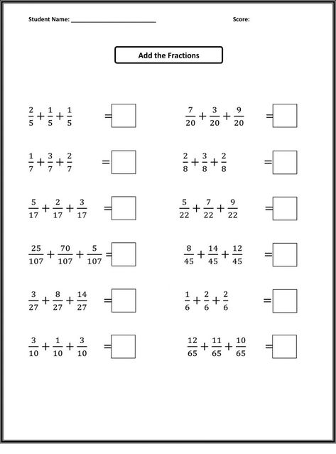 Year 7 Maths Worksheets Free Pictures | Educative Printable Fractions Worksheets Grade 4, 10th Grade Math Worksheets, Free Fraction Worksheets, 10th Grade Math, Easy Math Worksheets, Math Fractions Worksheets, Fraction Word Problems, Math Practice Worksheets, 4th Grade Math Worksheets