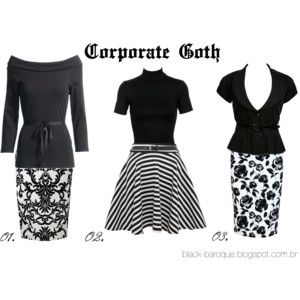 Corporate Goth Estampas Gothic Business Attire, Business Casual Goth, Corporate Goth Outfits, Business Goth, Goth Office, Outfits Goth, Office Goth, Everyday Goth, Red Cami