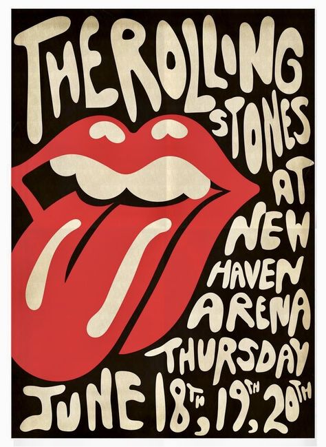 Rolling Stones Concert, Digital Printable Art, Concert Poster, New Haven, Rolling Stones, Printable Art, Concert, Art