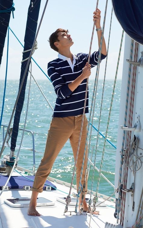 Yachting Outfits Men, Yacht Man Style, Men’s Yacht Outfit, Yacht Men Outfit, Men’s Coastal Fashion, Mens Yacht Outfit, Yacht Style Men, Nautical Style Mens, Nautical Summer Outfits