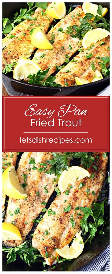 Steel Head Trout Recipes, Lake Trout Recipes, Trout Fillet Recipes, Pan Fried Trout, Fried Trout, Trout Recipe, Cooking Trout, Pan Fried Fish, Trout Recipes