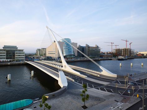 Calatrava Bridge, Samuel Beckett Bridge, Bridges Architecture, Bridge Project, Bridge Structure, Stadium Architecture, Road Bridge, Samuel Beckett, Expo 2020