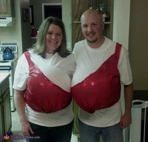 This homemade costume for couples entered our 2014 Halloween Costume Contest. Date Halloween Costumes, Double Date Halloween Costumes, Homemade Couples Costumes, Lifeguard Costume, Native American Halloween Costume, Halloween Costumes Diy Couples, Halloween Costumes 2014, Girl Group Costumes, Costumes For Couples