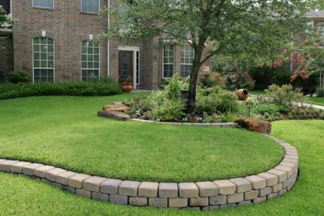 Concrete Bags, Landscaping Retaining Walls, Sloped Garden, Large Yard, Have Inspiration, Retaining Walls, Yard Design, Front Yard Landscaping Design, Concrete Blocks