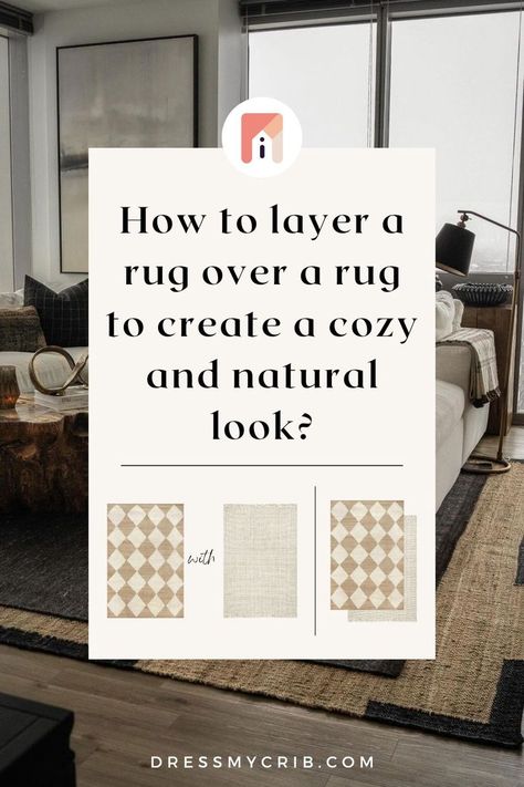 Learn How To Layer Rugs in living room, Pick the ones that complement each other in an open floor plan and how to visually create rooms with the help of rugs where walls don't exist. Find modern and vintage rugs that go together well to create a cozy, well coordinated interior. Our rug on carpet and rug layering tips will help you style in different interior styles, such as Modern Farmhouse, Neutral Scandinavian style, Boho Living Room, Japandi Neutrals and even Coastal Interior. Cotton Rugs Living Room, Double Layer Rug Living Room, Boho Layered Rugs, 2 Rugs In Living Room Layout, Two Rugs In One Room Layout, How To Layer Rugs Living Rooms, Rugs On Top Of Carpet, Two Rugs In One Room, Mix And Match Rugs