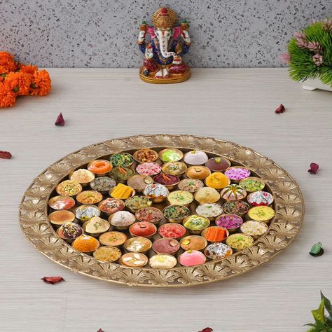 metal 56 bhog thali size 20"*29"*1.5" metal powder coated 56 Bhog Thali, Divine Grace, Grace To You, Powder Coated, Size 20, Worship