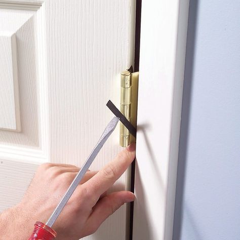 43 Home Maintenance Projects You’ve Been Neglecting | Family Handyman Door Repair, Storing Paint, Family Handyman, Painting Trim, Diy Home Repair, Home Repairs, Steel Doors, Diy Home Improvement, Cabinet Door