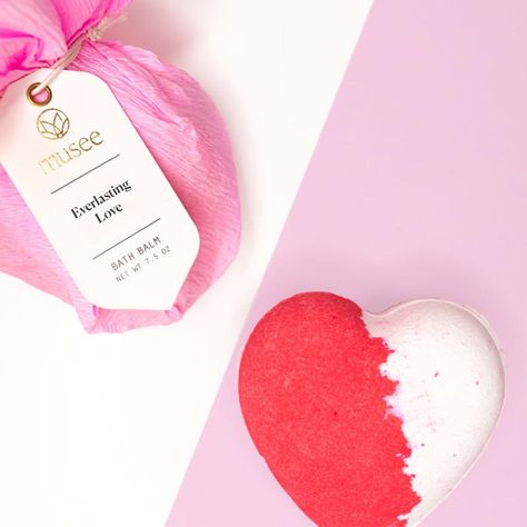 This Everlasting Love bath bomb makes the cutest Valentine's Day gift Bath Balms, Lime Essential Oil, Ylang Ylang Essential Oil, Bath Ball, Chamomile Essential Oil, Grapefruit Essential Oil, Apricot Oil, Bath Girls, Rose Soap