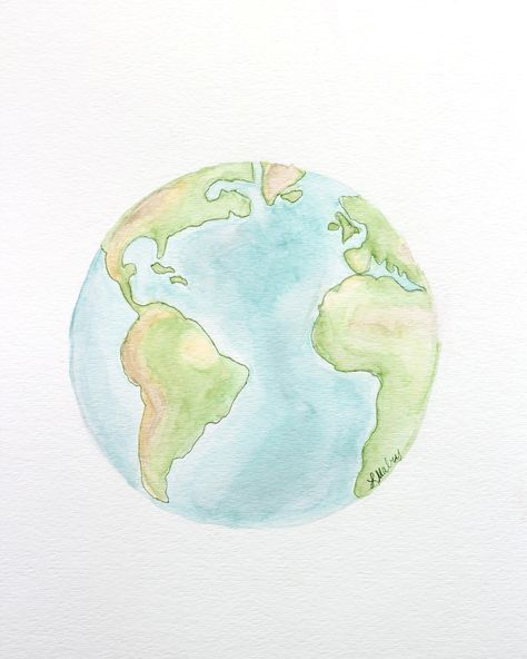 Download and print this beautiful earth watercolor with various sayings (or plain) Watercolor Globe, Earth Printable, Earth Watercolor, Watercolor Earth, Relief Society Birthday, Cricket Crafts, Tato Minimal, Lds Relief Society, Earth Drawings