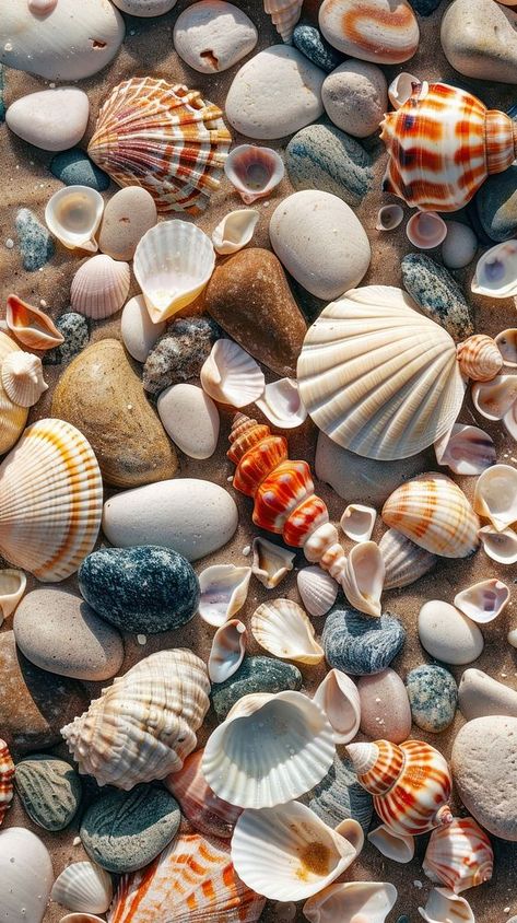 Beach walpaper background seashell invertebrate seafood. | free image by rawpixel.com / Sasi Sea Shell Wallpaper Aesthetic, Beach Aesthetic Shells, Sea Shells Aesthetic, Seafood Background, Shells Background, Shells On Beach, Seashells Aesthetic, Seashell Wallpaper, Iphone Wallpaper Beach