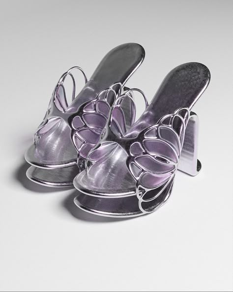 Fairy Heels, Heels Purple, Butterfly Heels, Pretty Heels, Fashion Butterfly, Dr Shoes, Cute Shoes Heels, Image Swag, Funky Shoes