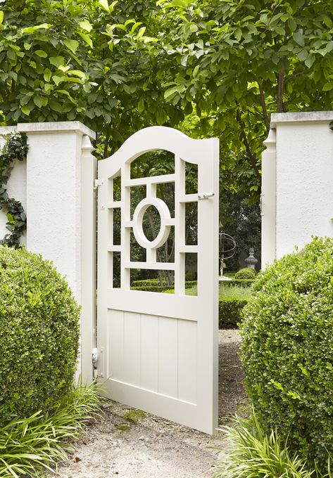 garden gate and panel – Nabil Abdo Arch Walkway, Pool 2023, White Gate, Privacy Garden, Courtyard Entrance, Gate Keeper, Fence Gates, Garden Gates And Fencing, Garden Gate Design