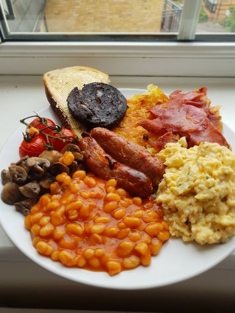 [Homemade] Full English Breakfast English Breakfast Ideas, Healthy Full English Breakfast, British Breakfast Recipes, British Breakfast, Hp Sauce, Full English Breakfast, Best Dinner, Cool Kid, Pub Food