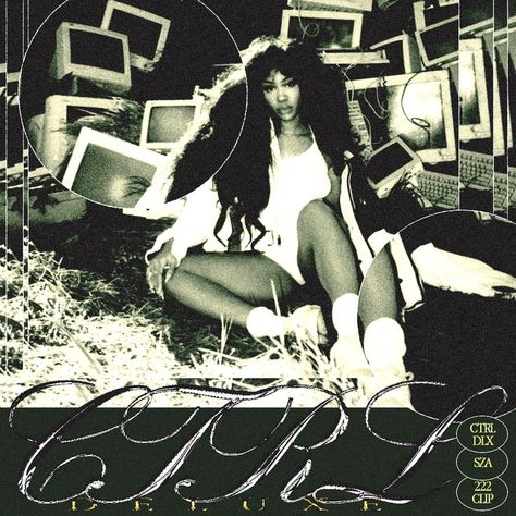 graphic design cover art sza Sza Ctrl Deluxe, Ctrl Deluxe, Sza Cover, Sza Graphic, Graphic Design Cover, Sza Poster, Sza Ctrl, Design Cover, Cover Art Design