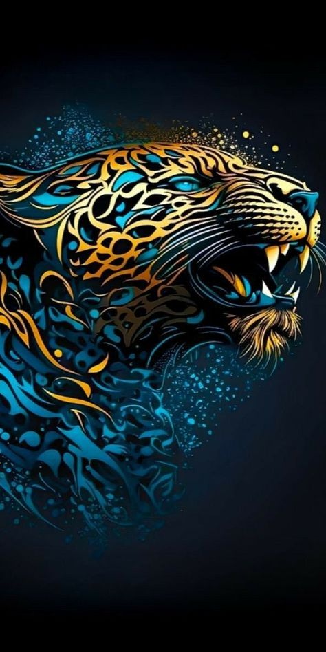 Jaguar Wallpaper, Jacksonville Jaguars Logo, Jaguars Football, Grinch Quotes, Bus Art, Feather Vector, Sport Shirt Design, Animal Portraits Art, Tatuaje A Color