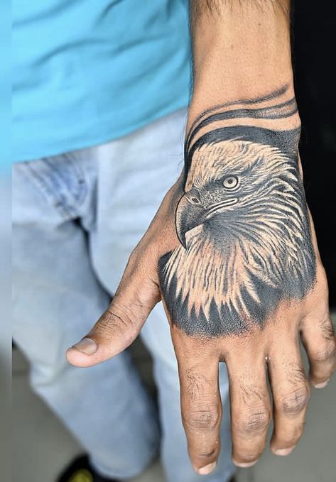 Eagle Hand Tattoo, Eagle Tattoo On Hand, Tattoo Design For Hand, Wrist Tattoos For Guys, Eagle Tattoos, Hand Stencil, Eagle Tattoo, Boy Tattoos, Sketches Simple