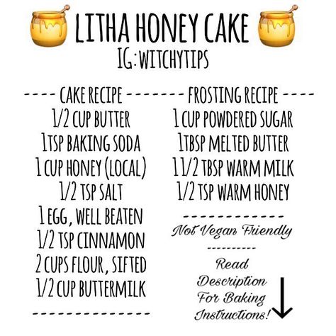 Witchy Food, Witchy Recipes, Wicca Holidays, Pagan Sabbats, Kitchen Witchcraft, Wicca Decor, Witch Recipes, Celestial Witch, Honey Cake Recipe