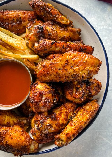 This Easy Cajun Chicken Wings recipe is made with a homemade New Orleans-Style dry rub and with plenty of spice. If you love the wings at Wingstop you will love these! We love to drizzle them in additional hot sauce. Summer Party Food Ideas, Gazpacho Shooters, Cajun Chicken Wings, Easy Cajun Chicken, Summer Party Food, End Of Summer Party, Easy Cajun, Keto Air Fryer, Party Food Ideas