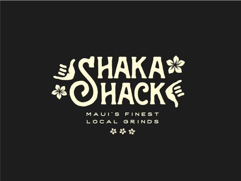 Shaka by PrstiPerje | Dribbble Hawaii Logo, Shaka Sign, Identity Design Inspiration, Business Fonts, Vintage Logos, Beer Logo, Visual Identity Design, Typography Layout, Unique Logo Design