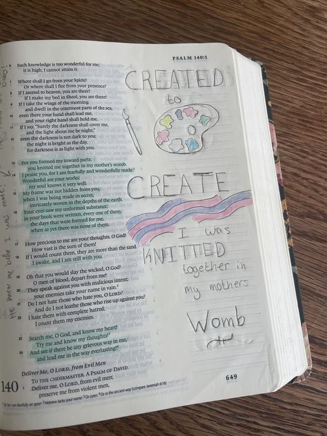 Psalm 140, Journaling Ideas Drawings, Bible Journaling Ideas Drawings, Bible Journaling Ideas, Psalm 139, Journaling Ideas, Bible Art, Bible Journaling, Psalms