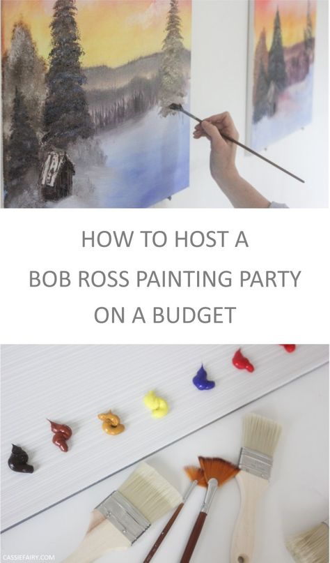 Think Curly Hair, Bob Ross Birthday, Party For Adults, Party On A Budget, Bob Ross Paintings, Budget Party, Life On A Budget, The Joy Of Painting, White Spirit