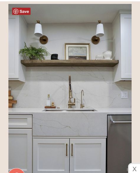 Shelves Above Kitchen Sink, Shelf Above Sink, Replacing Interior Doors, Above Kitchen Sink, Vinyl Wood Planks, Waterfall Kitchen, Kitchen Floating Shelves, Above Sink, Interior Door Knobs