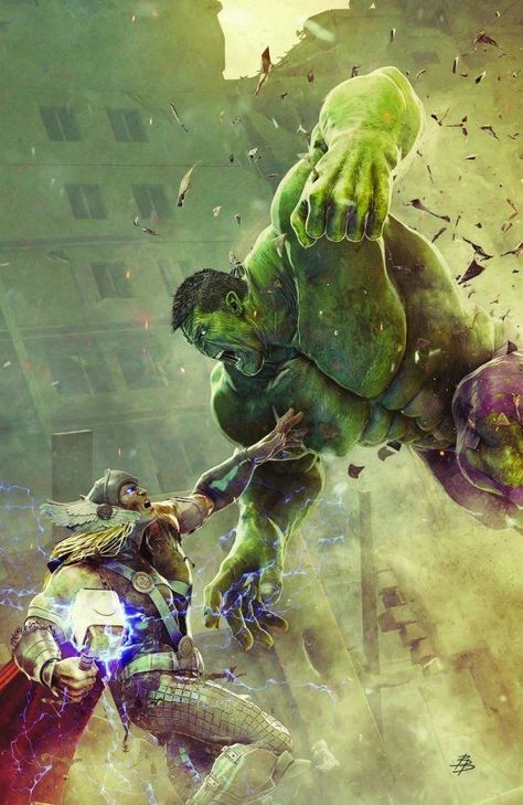 Hulk Vs Thor, Superhero Artwork, Hulk Art, Comic Villains, The Incredible Hulk, Hulk Smash, Comics Artist, Comic Shop, Marvel Comic Character