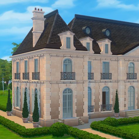 CHATEAU Part 1 :) | Felixandre on Patreon French Mansion, Luxury Architecture, Sims Houses, Sims Builds, Cc Furniture, French Castles, Dormer Windows, 4 Wallpaper, French Architecture