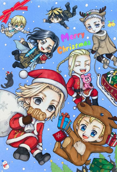 Christmas Anime, Anime Picture Hd, Anime Christmas, Tokyo Manji, Bts Chibi, Tokyo Ravens, Cute Chibi, Fanarts Anime, Tokyo Revenger