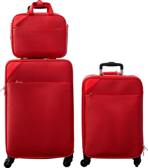 Red Suitcases Set Bags Trolley Red Suitcase, Luggage Red, Bag Png, Luxury Luggage, Suitcase Set, Best Purses, Bag Suitcase, Luggage Sets, Red Outfit