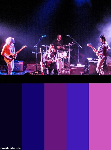 Rock Music Color Palette, Concert Color Palette, Theatre Color Palette, Music Festival Color Palette, Techno Color Palette, Rock And Roll Color Palette, Music Color Palette, Soccer Mommy, Concert Lighting