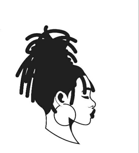 Dreadlock Tattoo Design, Dreadhead Tattoo Ideas, Dreadlock Illustration, Tattoo Of Black Woman With Locs, Black Woman With Locs Tattoo, Locs Tattoo Ink Black Women, Afro Comb Tattoo, Lauryn Hill Tattoo Ideas, Loc Tattoos For Women