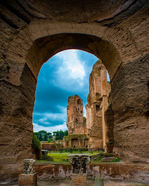 Terme di Caracalla, Rome, 2015 | by WestEndFoto *Rome's stunning historical baths, built at the height of the empire. More can be learned here: en.wikipedia.org/wiki/Baths_of_Caracalla Goddess Aesthetic, Ancient Rome, Tower Bridge, Geography, Italy Travel, In The Heights, Rome, Italy, Building