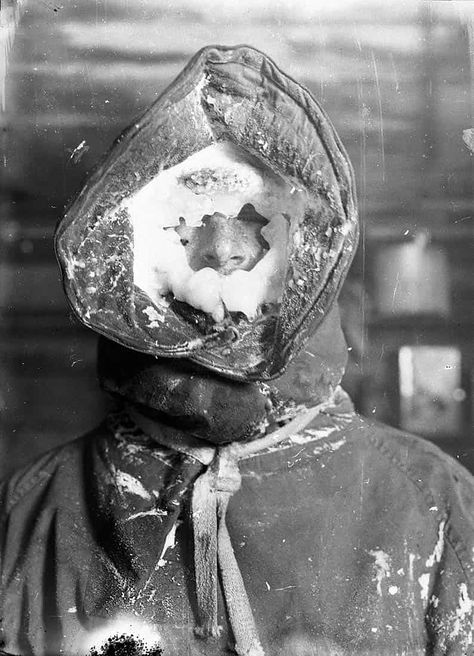 Ice mask, C.T. MadiganThe exploration of new lands established precedence to claims, formalised in 1936 as the Australian Antarctic Territory. Ice Mask, Photos Rares, Australian Photographers, Post Mortem, Rare Photos, Vintage Photographs, World History, Vintage Photography, Historical Photos