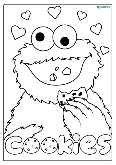 Printable Cookie Monster Coloring Pages For Kids Oscar The Grouch Coloring Page, Cookie Monster Drawing Easy, Cookie Monster Printable, Cookie Monster Coloring Pages, Black People Drawings, Cookie Coloring Pages, Monster Coloring Pages For Kids, Cookie Monster Cake, People Drawings