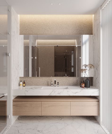 Modern Contemporary Bathroom Ideas, Contemporary Bathroom Lighting, Modern Contemporary Bathroom, Bathroom Remodel On A Budget, Designer Bathroom, Remodel On A Budget, Storage Bathroom, Contemporary Bathroom Designs, Furniture Details Design