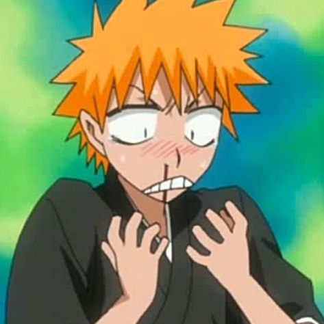 Ichigo Funny Faces, Funny Facial Expressions, Ichigo And Orihime, Kubo Tite, Funny Orange, Bleach Anime Ichigo, Afro Samurai, Kurosaki Ichigo, Ichigo Kurosaki