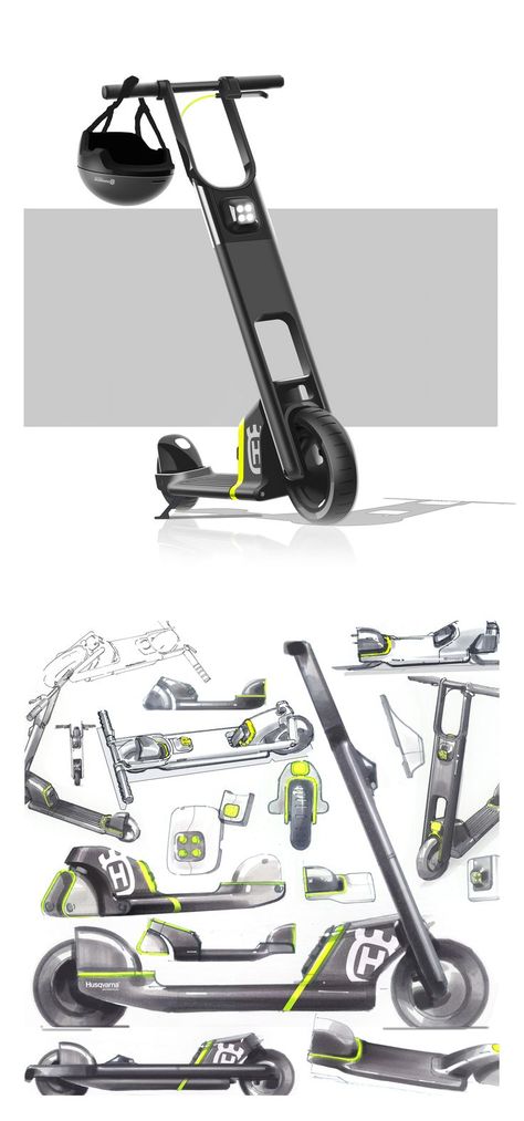 Scooter Concept, Scooter Design, Industrial Design Sketch, Kick Scooter, E Scooter, Transportation Design, Screen Design, Bike Design, Board Design