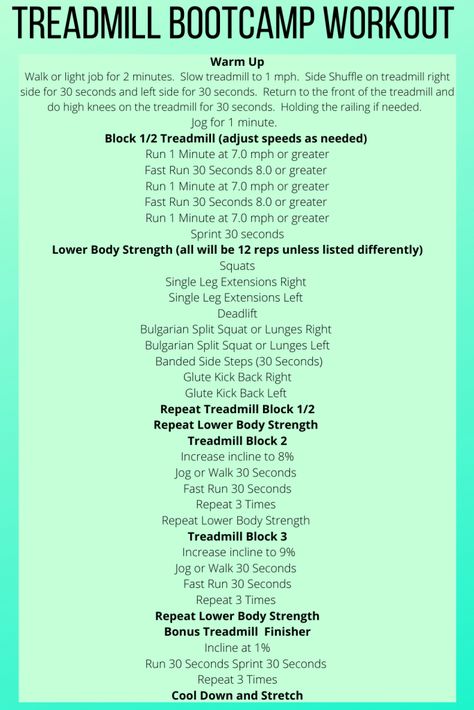 Treadmill Bootcamp Workout, Army Workout Women, Barrys Bootcamp Workout, Bootcamp Workout Plan, Bootcamp Games, Lower Body Strength Training, Treadmill Cardio, Bootcamp Ideas, Treadmill Routine