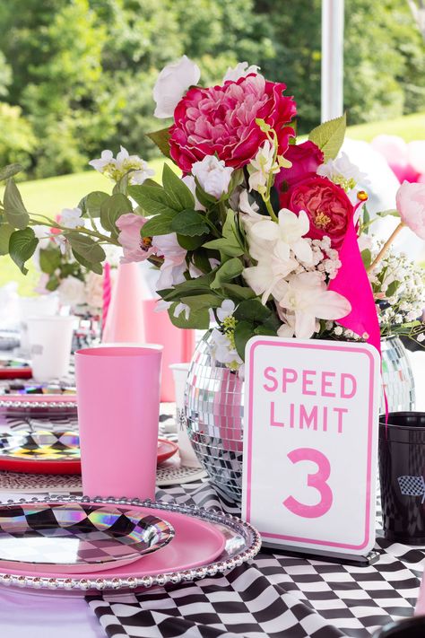 See more on nashvillebabyguide.com! | birthday party | birthday party decor | birthday party ideas | 3rd birthday party | Pink Race Car Birthday Party Ideas, Girly Race Car Birthday Party, Growing Up 2 Fast Birthday Theme Girl, Girl Car Birthday Party, Girls Monster Truck Birthday Party, Need Four Speed Birthday Theme Girl, 3 Girl Birthday Party Ideas, 3yrs Old Birthday Party Ideas Girl, 3 Yo Birthday Party Ideas