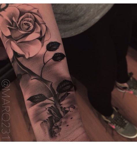 💕 Concrete Rose Tattoo, Rose Growing From Concrete, Rose Concrete, Rose Tats, Mandala Rose Tattoo, Cute Tattoos With Meaning, Rose Growing, Concrete Rose, Rose Tattoo Meaning