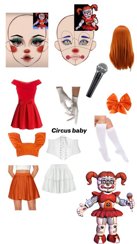 Circus Baby Cosplay, Fnaf Circus Baby, Fnaf Costume, Baby Cosplay, Fnaf Cosplay, Closet Cosplay, Fnaf Baby, Duo Halloween Costumes, Cute Couple Halloween Costumes