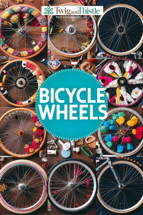 Get inspired with our bicycle upcycle projects! Turn old bikes into beautiful and practical items for your home and garden. 🚲🌸 #UpcycledDecor #BicycleProjects #DIYCrafts #EcoProjects #CreativeReuse Bicycle Wheels, Upcycle Decor, Bicycle Wheel, Custom Bicycle, How To Craft, Old Bikes, Bike Wheel, Upcycle Projects, Custom Wheels