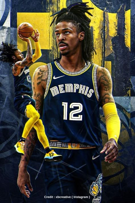 Ja Morant Style, Basketball Drawings, Sports Design Ideas, Nba Basketball Art, Kobe Bryant Pictures, Basketball Highlights, Iptv Subscription, Nba Fashion, Basketball Is Life